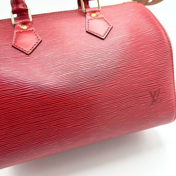Louis Vuitton Castillian Red Epi Speedy 25 - Picture 8 of 9